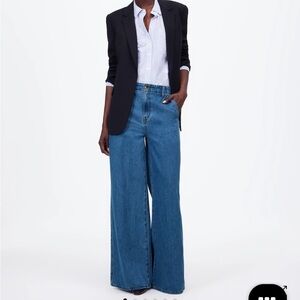 Madewell Blue Flare Wide Leg Jeans